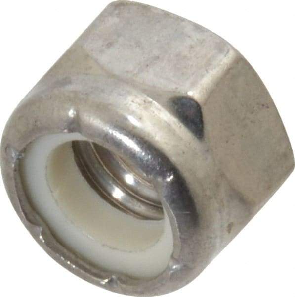 Value Collection - 5/16-24 UNF 18-8 Hex Lock Nut with Nylon Insert - 1/2" Width Across Flats, 11/32" High - USA Tool & Supply