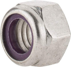 Value Collection - 7/16-14 UNC 18-8 Hex Lock Nut with Nylon Insert - 5/8" Width Across Flats, 29/64" High - USA Tool & Supply