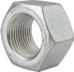 Value Collection - 1-1/8 - 12 UNF Steel Right Hand Hex Nut - 1-11/16" Across Flats, 0.999" High, Zinc Clear Finish - USA Tool & Supply