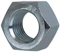 Value Collection - 1-1/2 - 12 UNF Steel Right Hand Hex Nut - 2-1/4" Across Flats, 1.317" High, Zinc-Plated Finish - USA Tool & Supply