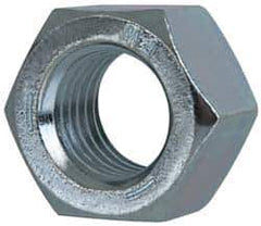 Value Collection - 1-1/2 - 12 UNF Steel Right Hand Hex Nut - 2-1/4" Across Flats, 1.317" High, Zinc-Plated Finish - USA Tool & Supply