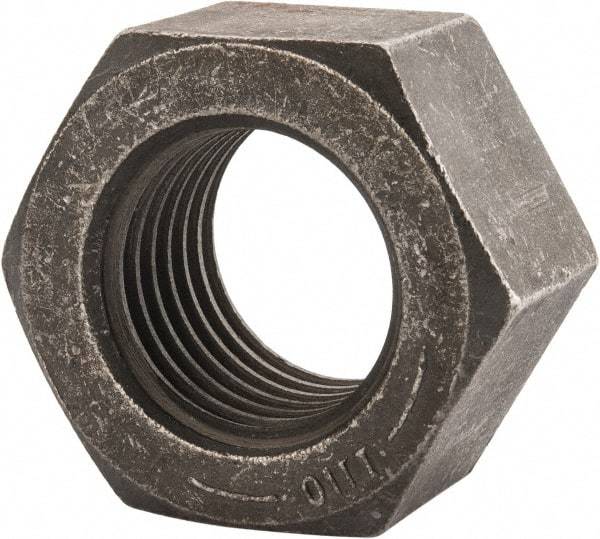 Value Collection - 2 - 4-1/2 UNC Steel Right Hand Hex Nut - 3-1/8" Across Flats, 1-23/32" High, Uncoated - USA Tool & Supply