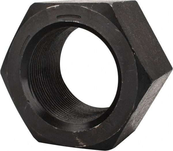 Value Collection - 2-12 UN Steel Right Hand Hex Nut - 3-1/8" Across Flats, 1-23/32" High, Uncoated - USA Tool & Supply
