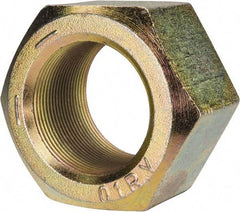 Value Collection - 2-12 UN Steel Right Hand Hex Nut - 3-1/8" Across Flats, 1-23/32" High, Zinc Yellow Dichromate Finish - USA Tool & Supply