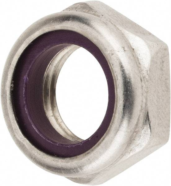 Value Collection - 1/2-20 UNF 18-8 Hex Lock Nut with Nylon Insert - 3/4" Width Across Flats, 5/16" High, Uncoated - USA Tool & Supply