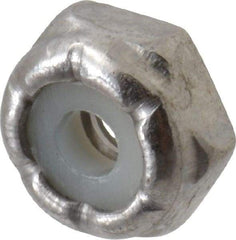 Value Collection - #4-40 UNC 18-8 Hex Lock Nut with Nylon Insert - 1/4" Width Across Flats, 1/8" High - USA Tool & Supply