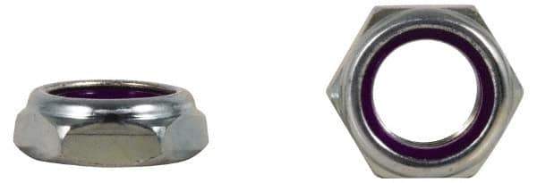 Value Collection - 1/2-13 UNC 18-8 Hex Lock Nut with Nylon Insert - 3/4" Width Across Flats, 5/16" High, Uncoated - USA Tool & Supply