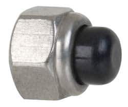 Value Collection - #8-32 UNC, 11/32" Width Across Flats, Uncoated, Stainless Steel Acorn Nut - 23/64" Overall Height, Nylon Insert Type, Grade 18-8 - USA Tool & Supply