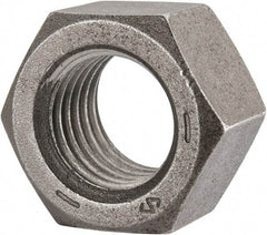 Value Collection - 1-1/8 - 7 UNC Steel Right Hand Hex Nut - 1-11/16" Across Flats, 0.999" High, Uncoated - USA Tool & Supply