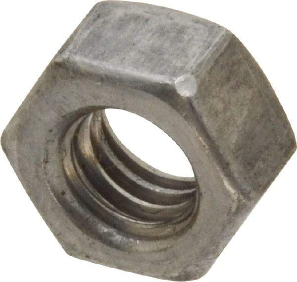 Value Collection - 5/16-18 UNC Steel Right Hand Hex Nut - 1/2" Across Flats, 17/64" High, Uncoated - USA Tool & Supply