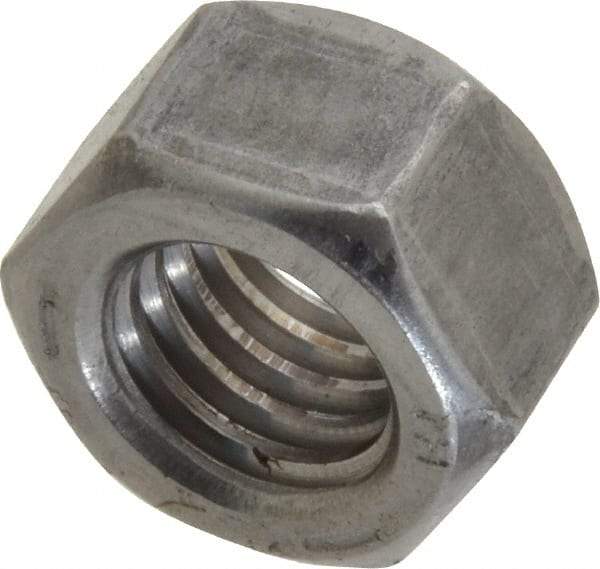Value Collection - 1/2-13 UNC Steel Right Hand Hex Nut - 3/4" Across Flats, 7/16" High, Uncoated - USA Tool & Supply