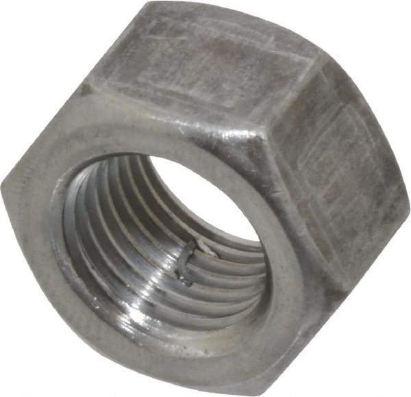 Value Collection - 1/2-20 UNF Steel Right Hand Hex Nut - 3/4" Across Flats, 7/16" High, Uncoated - USA Tool & Supply
