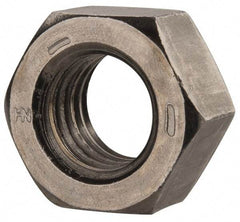 Value Collection - 9/16-12 UNC Steel Right Hand Hex Nut - 7/8" Across Flats, 31/64" High, Uncoated - USA Tool & Supply