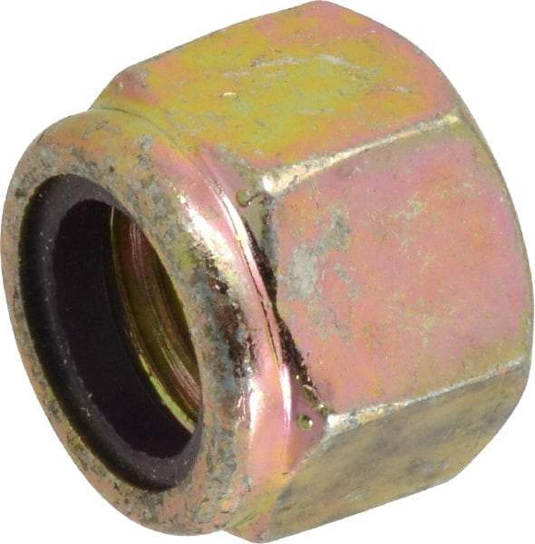 Value Collection - 3/4-10 UNC Grade 8 Hex Lock Nut with Nylon Insert - 1-1/16" Width Across Flats, 7/8" High, Zinc Yellow Dichromate Finish - USA Tool & Supply