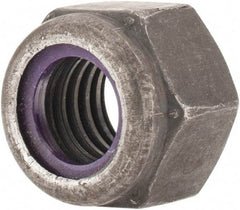 Value Collection - 1/2-13 UNC Grade 8 Hex Lock Nut with Nylon Insert - 3/4" Width Across Flats, 19/32" High, Uncoated - USA Tool & Supply