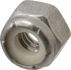 Value Collection - 1/4-20 UNC 316 Hex Lock Nut with Nylon Insert - 7/16" Width Across Flats, 5/16" High - USA Tool & Supply