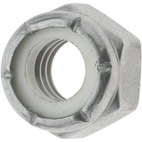 Value Collection - 5/16-18 UNC 316 Hex Lock Nut with Nylon Insert - 1/2" Width Across Flats, 11/32" High - USA Tool & Supply