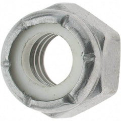 Value Collection - 5/16-18 UNC 316 Hex Lock Nut with Nylon Insert - 1/2" Width Across Flats, 11/32" High - USA Tool & Supply