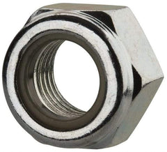 Value Collection - M14x1.50 Metric Fine Grade 8 Hex Lock Nut with Nylon Insert - 14mm High, Zinc-Plated Finish - USA Tool & Supply