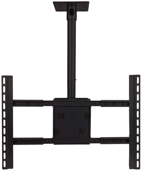Video Mount - Steel, Flat Panel Ceiling Mount For 42 to 70 Inch Plasma Monitor - Black, 180 Lbs. Load Capacity, 0 to 18 Inch Vertical Opening, 15° Max Tilt Angle, Ceiling Mount Rotating and Tilting - USA Tool & Supply