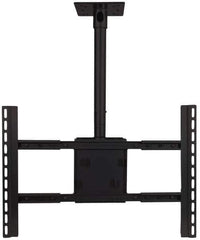 Video Mount - Steel, Flat Panel Ceiling Mount For 42 to 70 Inch Plasma Monitor - Black, 180 Lbs. Load Capacity, 0 to 18 Inch Vertical Opening, 15° Max Tilt Angle, Ceiling Mount Rotating and Tilting - USA Tool & Supply