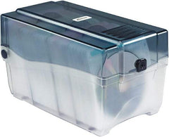 innovera - 1 Compartment, 6.4 Inch Wide x 11-3/4 Inch Deep x 6.6 Inch High, CD/DVD Storage Case - Plastic, Clear and Smoke - USA Tool & Supply