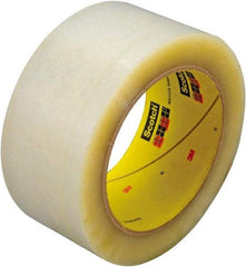 3M - 36mm x 50m Clear Rubber Adhesive Sealing Tape - Polyester Film Backing, 3.4 mil Thick, 67 Lb Tensile Strength, Series 355 - USA Tool & Supply