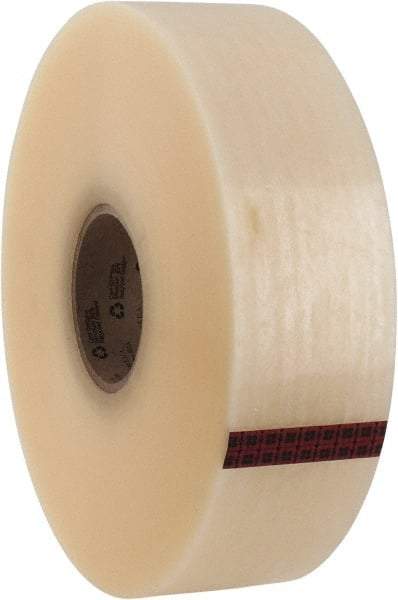 3M - 72mm x 914m Clear Rubber Adhesive Sealing Tape - Polypropylene Film Backing, 2.1 mil Thick, 22 Lb Tensile Strength, Series 3071 - USA Tool & Supply