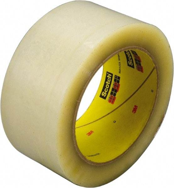 3M - 48mm x 914m Clear Rubber Adhesive Sealing Tape - Polyester Film Backing, 3.4 mil Thick, 67 Lb Tensile Strength, Series 355 - USA Tool & Supply