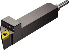 Sandvik Coromant - QS-SDJC, Right Hand Cut, -3° Lead Angle, 3/8" Shank Height x 1/2" Shank Width, Neutral Rake Indexable Turning Toolholder - 2.7559" OAL, DCMT 07 02 04 Insert Compatibility, Series CoroTurn 107 - USA Tool & Supply