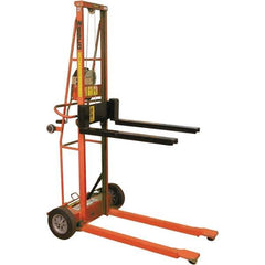 Wesco Industrial Products - 750 Lb Capacity, 62" Lift Height, Adjustable Forks Option for Triple Truck Manually Operated Lift - USA Tool & Supply