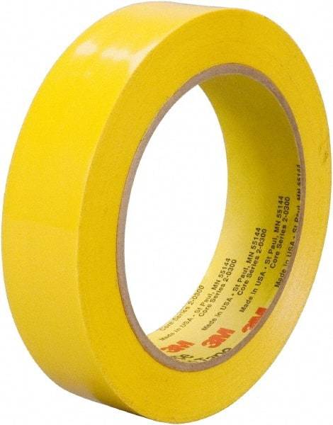 3M - 36 Yds. x 1", Yellow Polyethylene Film Tape - 483 Series, 5 mil Thick, 10 Lb./Inch Tensile Strength - USA Tool & Supply