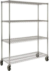 Rubbermaid - 4 Shelf Wire Shelving - Starter Unit - 50" Wide x 18" Deep x 67-5/32" High, - USA Tool & Supply
