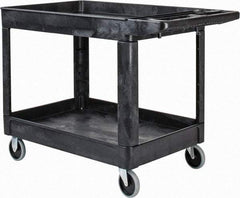Rubbermaid - 500 Lb Capacity, 25-7/8" Wide x 45-1/4" Long x 33-1/4" High Standard Utility Cart - 2 Shelf, Plastic - USA Tool & Supply