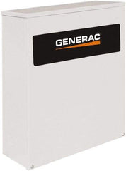 Generac Power - 3 Phase, 277/480 Input Volt, 100 Amp, Automatic Transfer Switch - 3R NEMA Rated, Aluminum, 24 Inch Wide x 10 Inch Deep x 36.1 Inch High, Automatic Exerciser, Electrically Operated, IEC 60947-6-1 - USA Tool & Supply