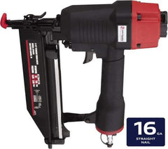 Value Collection - 1 to 2-1/2" Nail Length, 0.118" Nail Diam, 16 Gauge Finish Air Nailer - 70 to 110 psi - USA Tool & Supply