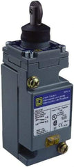 Square D - DPDT, 2NC/2NO, 600 Volt, Screw Terminal, Roller Plunger Actuator, General Purpose Limit Switch - 1, 2, 4, 6, 12, 13, 6P NEMA Rating, IP67 IPR Rating - USA Tool & Supply