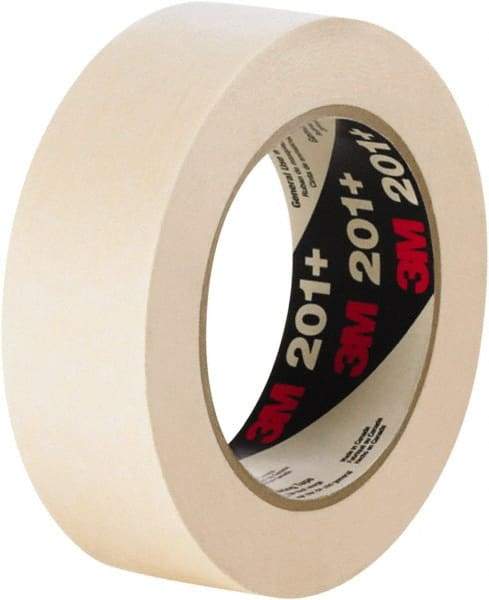 3M - 48mm Wide x 60 Yd Long Tan Paper Masking Tape - Series 201+, 4.4 mil Thick, 19 In/Lb Tensile Strength - USA Tool & Supply