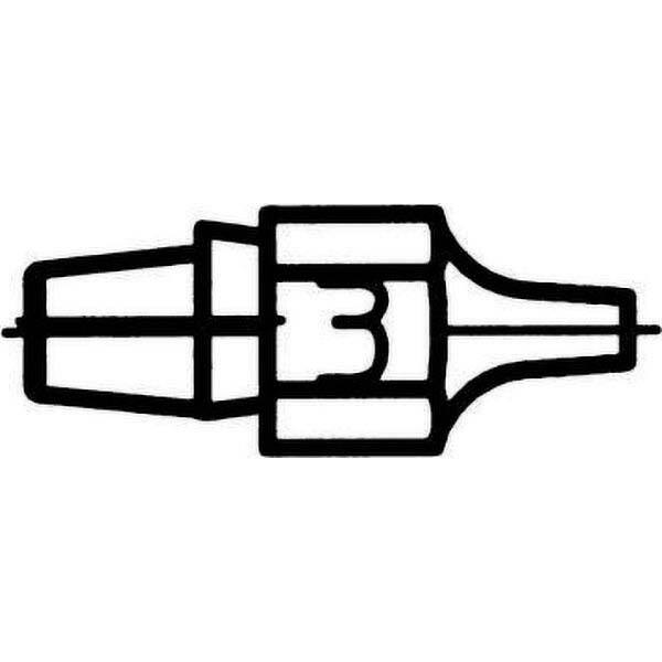 Weller - Soldering Iron Tips; Type: Desoldering Tip ; For Use With: DSX80; DXV80 ; Point Size: 1.2000 (Decimal Inch); Tip Diameter: 2.500 (Inch); Tip Diameter: 2.500 (mm) - Exact Industrial Supply