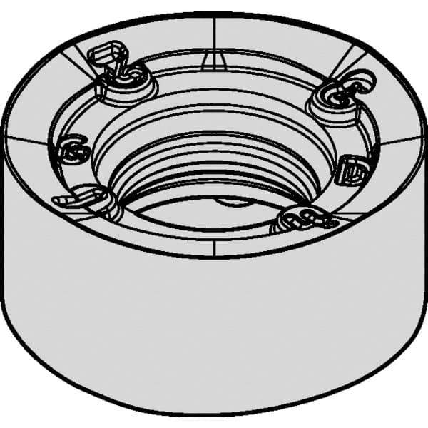 Kennametal - RNGJ10T3M0 GD Grade KCMP30 Carbide Milling Insert - TiN/TiCN/Al2O3 Finish, 0.1874" Thick, 10mm Inscribed Circle - USA Tool & Supply