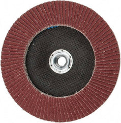 3M - 40 Grit, 7" Disc Diam, 5/8-11 Center Hole, Type 29 Ceramic Flap Disc - 13,300 Max RPM, Cloth Backing, Arbor Attaching System, Coated - USA Tool & Supply