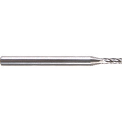 ‎.100 Dia. × 1-1/2 Overall Length 4-Flute Square End Solid Carbide SE End Mill-Round Shank-Center Cut-Uncoated - Exact Industrial Supply