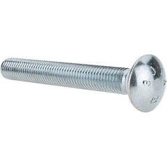 Value Collection - 5/8-11 UNC 5" Length Under Head, Standard Square Neck, Carriage Bolt - Grade 2 Steel, Zinc-Plated Finish - USA Tool & Supply