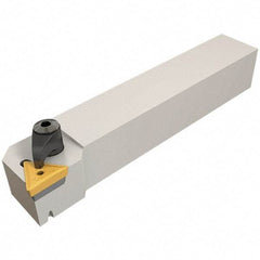 Iscar - CTGP, Left Hand Cut, 12mm Shank Height x 12mm Shank Width, Neutral/Positive Rake Indexable Turning Toolholder - 80mm OAL, TP..1103.. Insert Compatibility, Series Isoturn - USA Tool & Supply