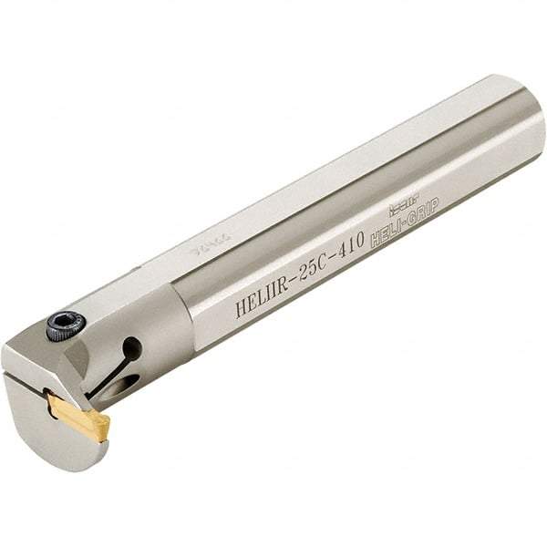 Iscar - HELII, Internal, Left Hand, 0.393" Max Depth of Cut, 0.157 to 3/16" Groove Width, Indexable Grooving Tool Holder - 1" Shank Width, 7" OAL, Through Coolant - USA Tool & Supply