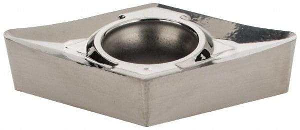 Iscar - DCGT3-2 AS Grade IC20 Carbide Turning Insert - Uncoated, 55° Diamond, 3/8" Inscr Circle, 5/32" Thick, 1/32" Corner Radius - USA Tool & Supply