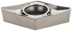 Iscar - DCGT3-2 AS Grade IC20 Carbide Turning Insert - Uncoated, 55° Diamond, 3/8" Inscr Circle, 5/32" Thick, 1/32" Corner Radius - USA Tool & Supply
