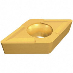Iscar - DCMT2-0 Grade IC520N Cermet Turning Insert - TiCN/TiN Finish, 55° Diamond, 1/4" Inscr Circle, 3/32" Thick, 0.0079" Corner Radius - USA Tool & Supply
