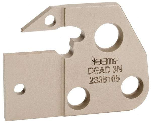 Iscar - 1.1811" Blade Height, 0.1575" Blade Width, 1.6339" OAL, Neutral Cut, Double End Indexable Cut-Off Blade - DGAD Blade - USA Tool & Supply
