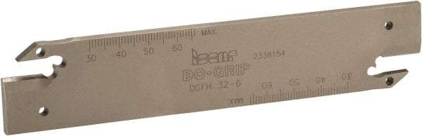 Iscar - 1.2598" Blade Height, 0.2047" Blade Width, 5.9055" OAL, Neutral Cut, Double End Indexable Cut-Off Blade - DGFH Blade - USA Tool & Supply